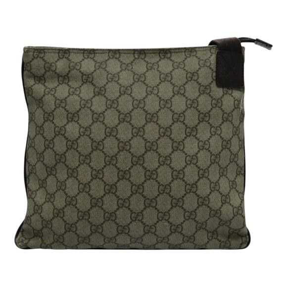 GUCCI GG Supreme Shoulder Bag Pvc Beige Silver - Picture 5 of 13